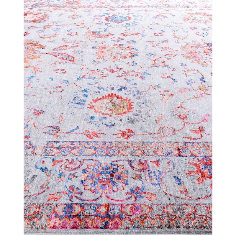 Ikat One-of-a-Kind Hand-Knotted Area Rug, Gray - 9' 3" x 12' 4"