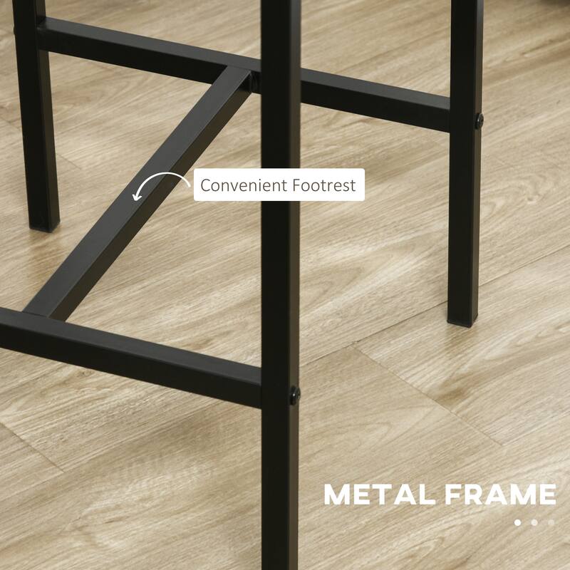 Modern 3-Piece Counter Height Bar Table and Chairs Set - Breakfast Nook Dining Set for Small Spaces and Kitchen