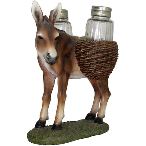 Donkey 3-Piece Salt And Pepper Shaker Set, Brown, 7x7x5 Inches