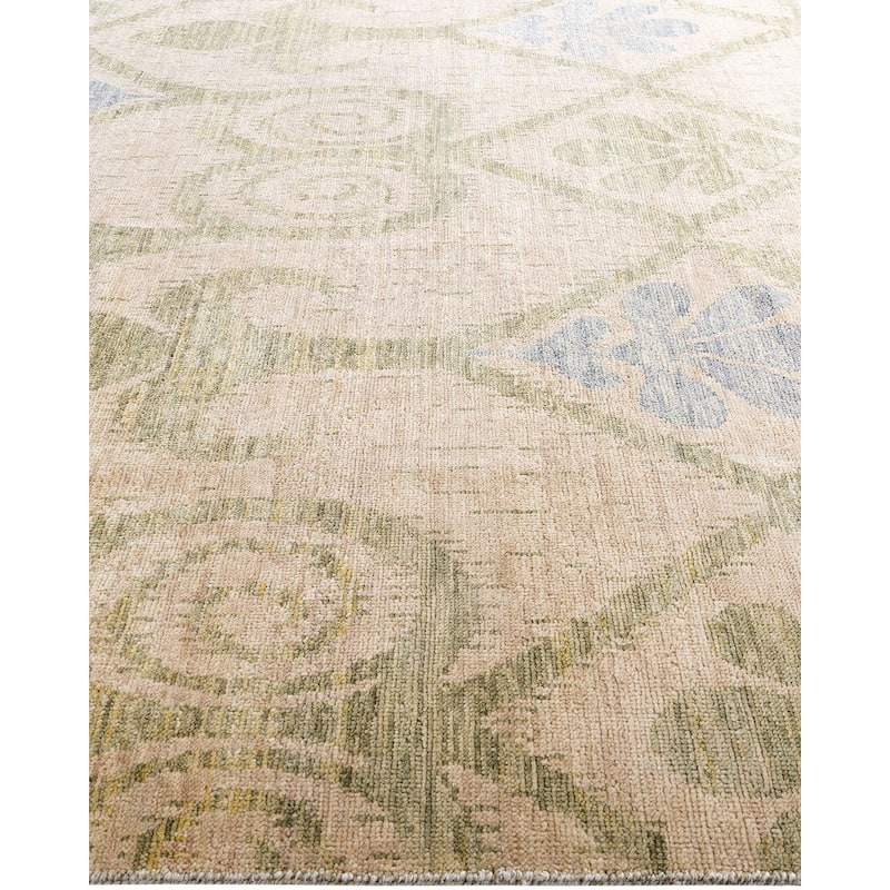 Modern One-of-a-Kind Handmade Area Rug - Ivory, 7' 10" x 10' 3" - 7' 10" x 10' 3"