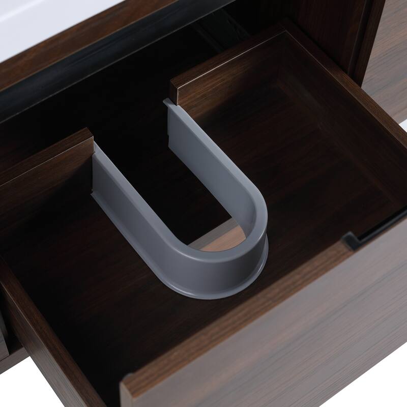 Beingnext 24"/30"/48" Bathroom Vanity with Sink, Floating Bathroom Vanity With Soft Close Door