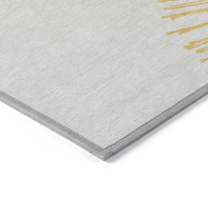 Machine Washable Indoor/ Outdoor Chantille Contemporary Burst Rug