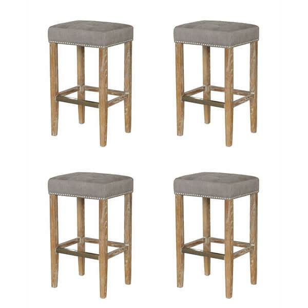 Carbon Loft Woolley Modern French Style Bar Stool (Set of 4) Bed Bath