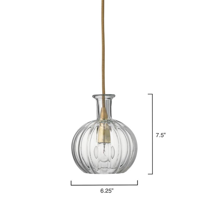 Alden Decor Valeria 1-Light Glass Pendant