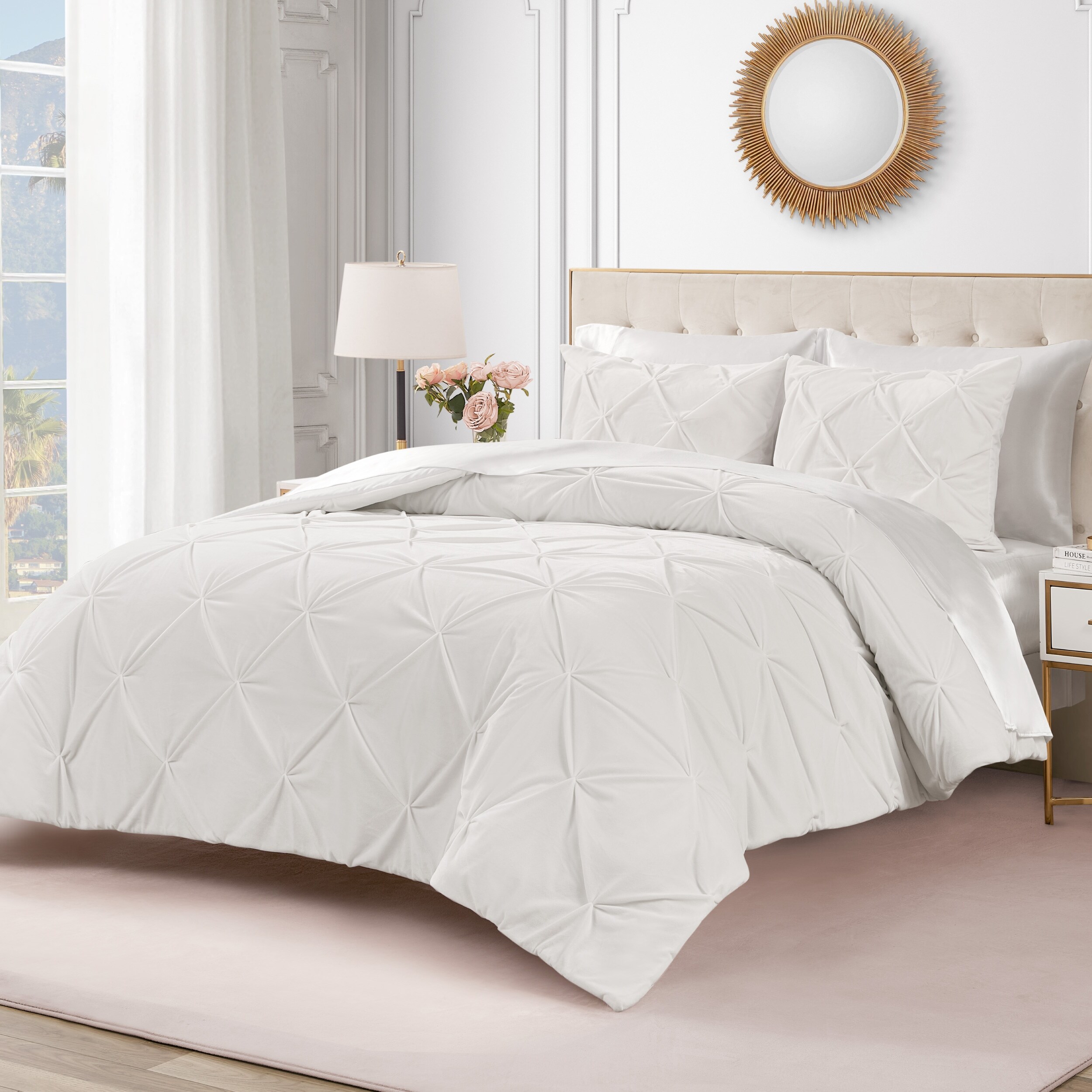 Juicy Couture Kiss Pleat Plush Comforter Sets Lavender Purple King