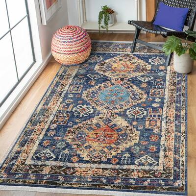 Winona Mohave Blue Hand-knotted Wool Area Rug