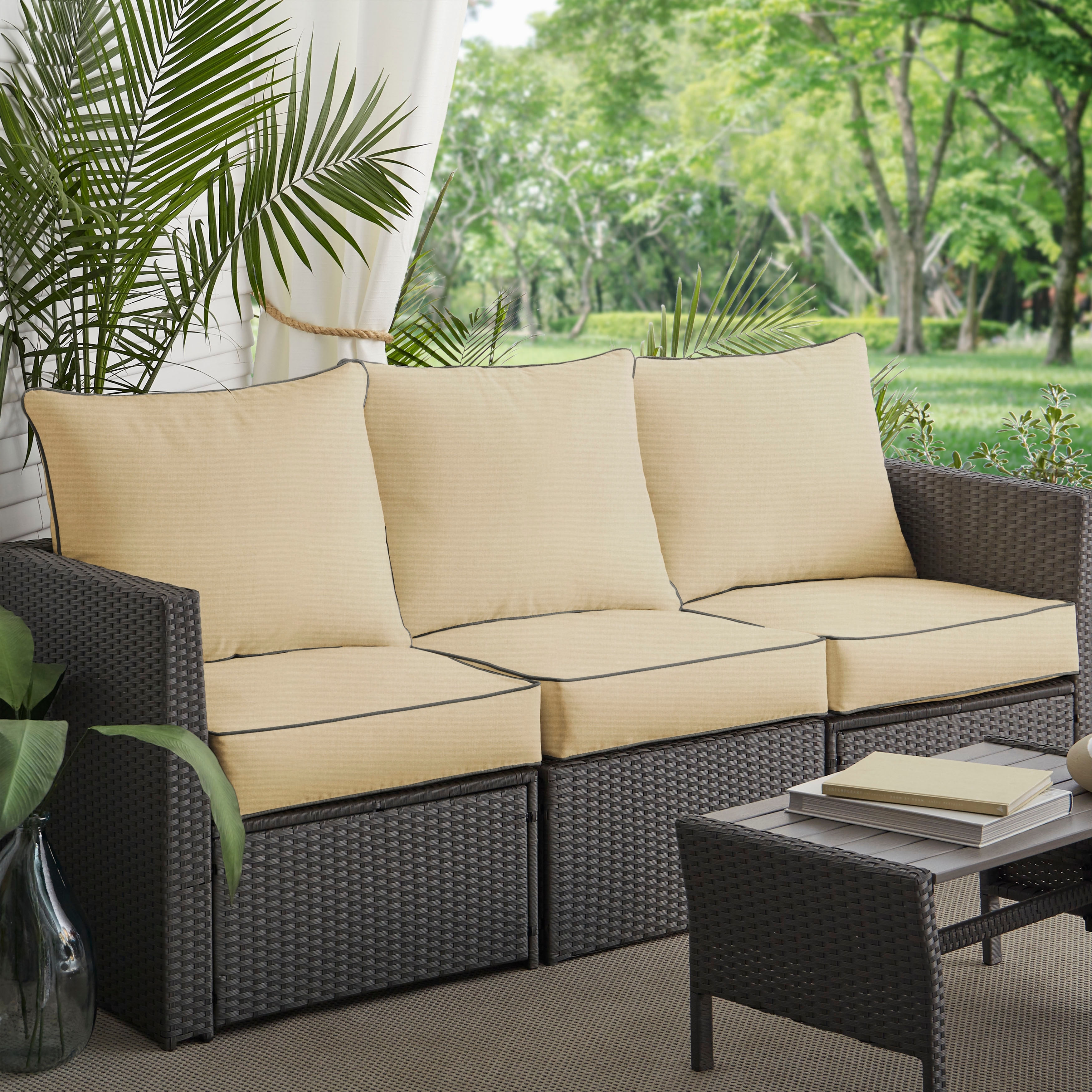Sorra Home Sunbrella Outdoor Deep Seating Sofa Cushion Set