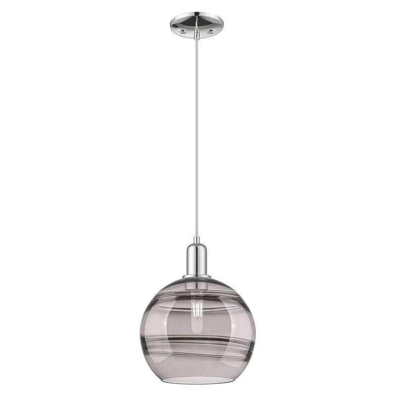 Innovations Lighting Endless Possibilities Arcadia - Rochester - 1 Light 10" Cord Hung Mini Pendant - Polished Chrome/Light Smoke