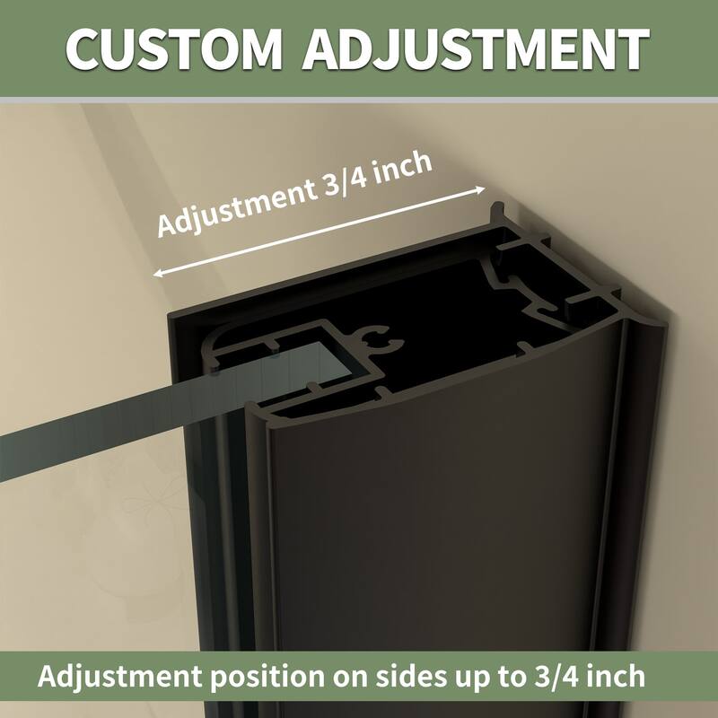 34/36 inch Pivot Tub Door with Clear Tempered Glass
