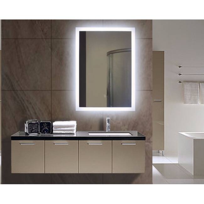 Miseno 24" W x 32" H Rectangular Frameless Wall Mounted Mirror with