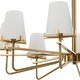 preview thumbnail 6 of 7, Uttermost Lassen 8 Light Brass Chandelier - 36"W x 20.25"H x 36"D