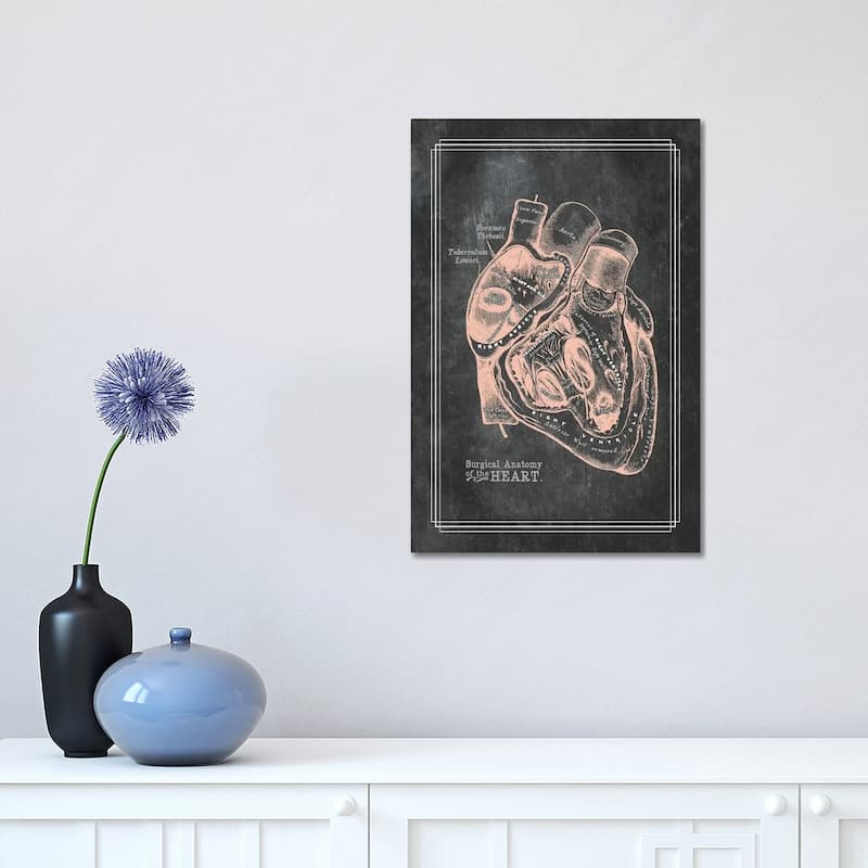 iCanvas "Surgical Anatomy Of The Heart" by ChartSmartDecor Canvas Print - 18x12x1.5