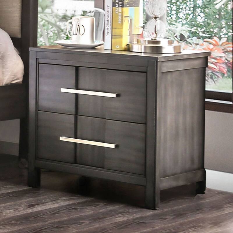 Charming Transitional Nightstand with Advanced Drawer Construction for Bedroom Enhancement