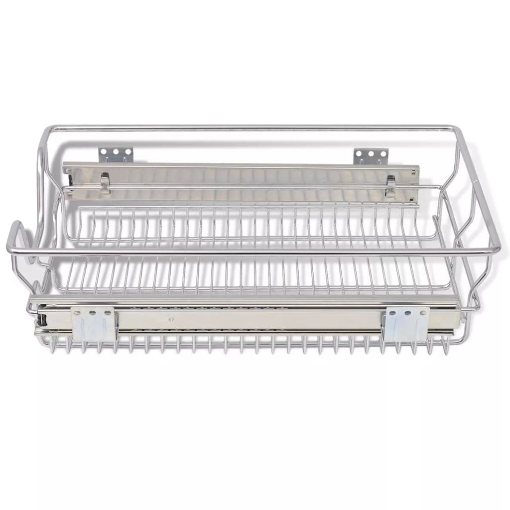 Shop Vidaxl Pull Out Wire Baskets 2 Pcs Silver 15 7 Free
