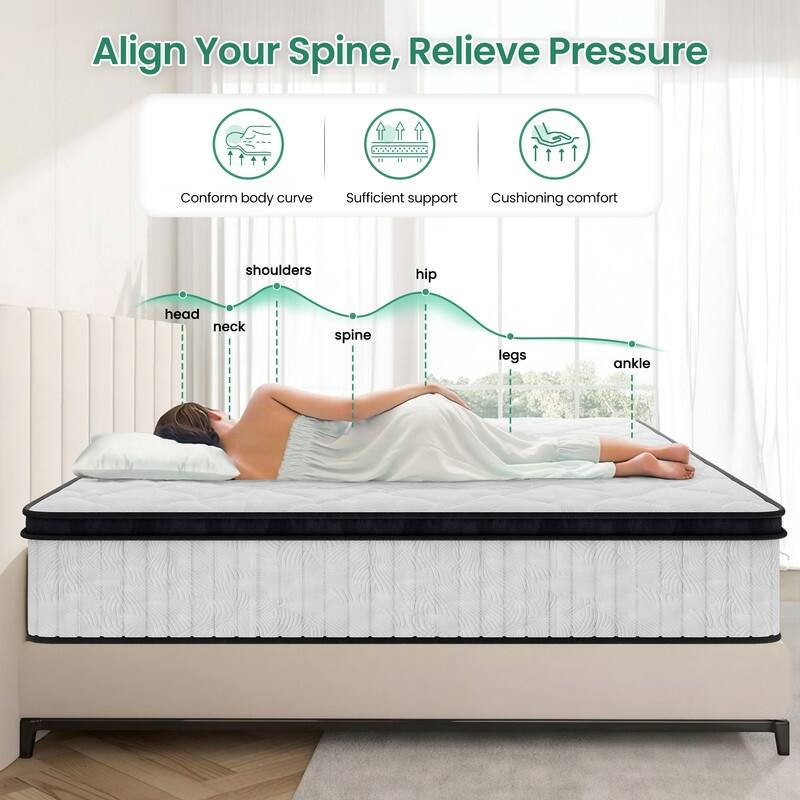 14in Supportive Innerspring Mattress with Memory Foam - Breathable Cover