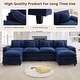 preview thumbnail 59 of 109, Modular Cloud Chenille Sectional Sofa with Ottomans, Deep Seat Convertible L-Shaped or U-Shaped Couch
