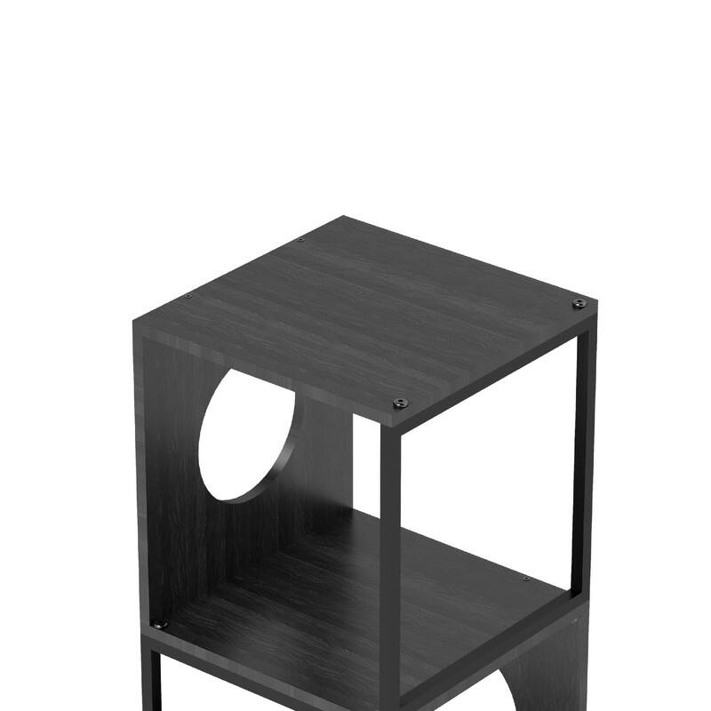 Rotating Bookshelf Tower - 11.8"D x 11.8"W x 50.7"H