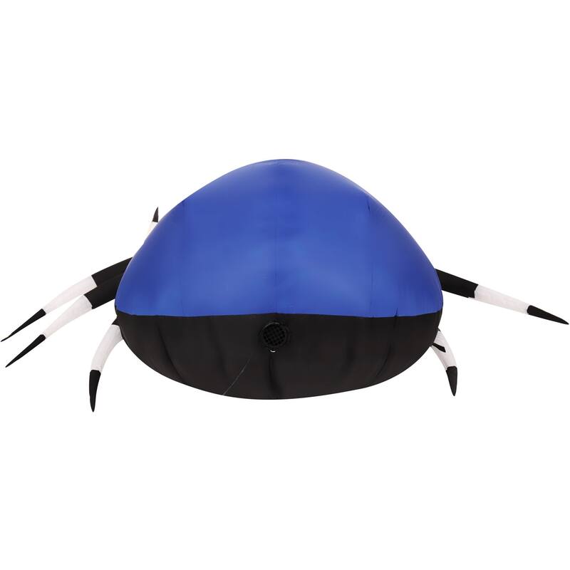 Haunted Hill Farm 6-Ft. Wide Prelit Inflatable Spider with Disco Lights