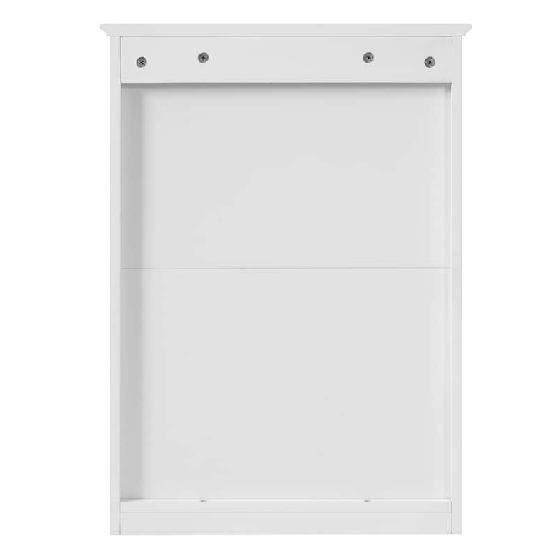 20" Wall Mounted Bathroom Storage Cabinet with Mirror, Medicine Cabinet with Height Adjustable Shelf