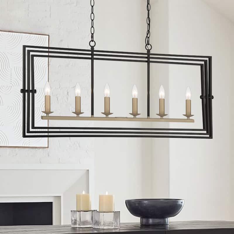 6 - Light Kitchen Island Pendant - 15.16"D*39.96"W*18.62"H