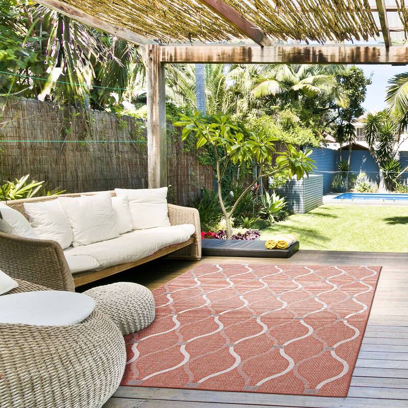 ECARPETGALLERY Veranda Abstract Indoor/ Outdoor Rug