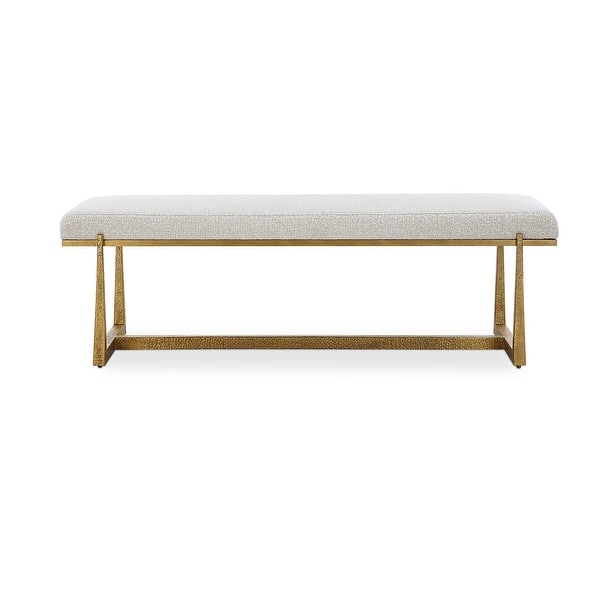 slide 2 of 2, Uttermost Midas Antique Gold Bench