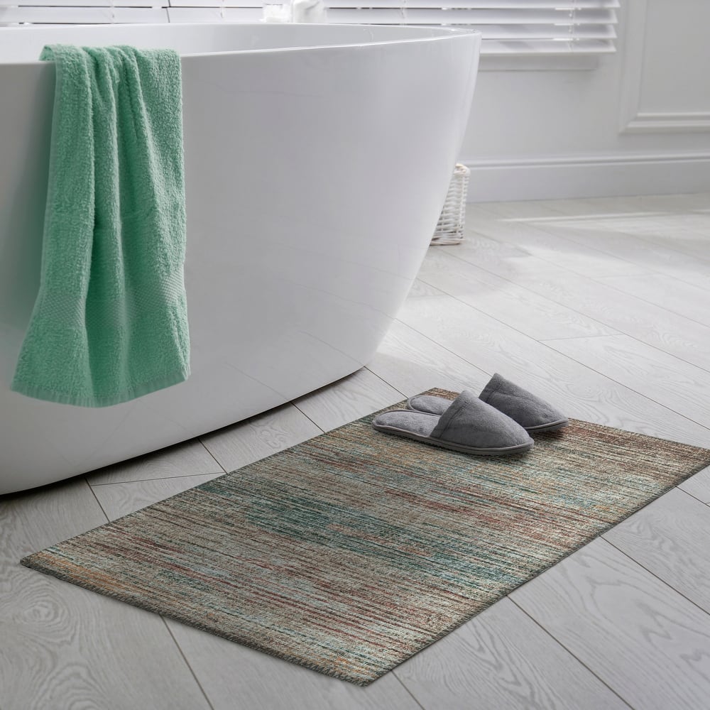 Indoor/ Outdoor Marston Dynamic Transitional Striped Washable Area Rug