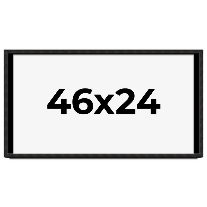 46x24 Shadow Box Black Rustic Barnwood Display Frame | 1.125 Inch