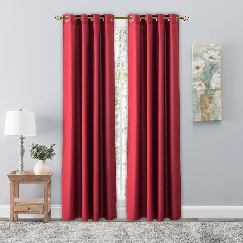 Copper Grove Rushtons Grommet Curtain Panel - 55 x 96 - Pomegranate