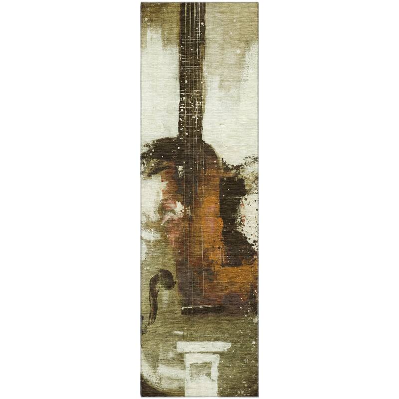 Premium Washable Super Soft Modern Guitar Mayfield Rug
