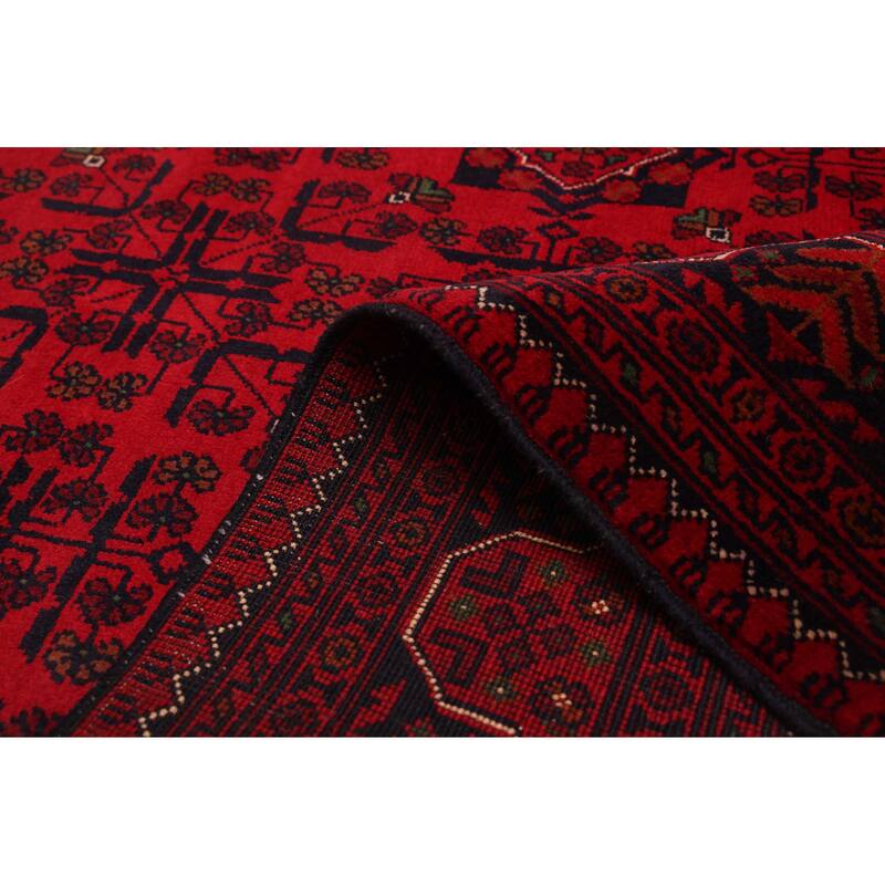 ECARPETGALLERY Hand-knotted Finest Khal Mohammadi Red Wool Rug - 4'4 x 7'0