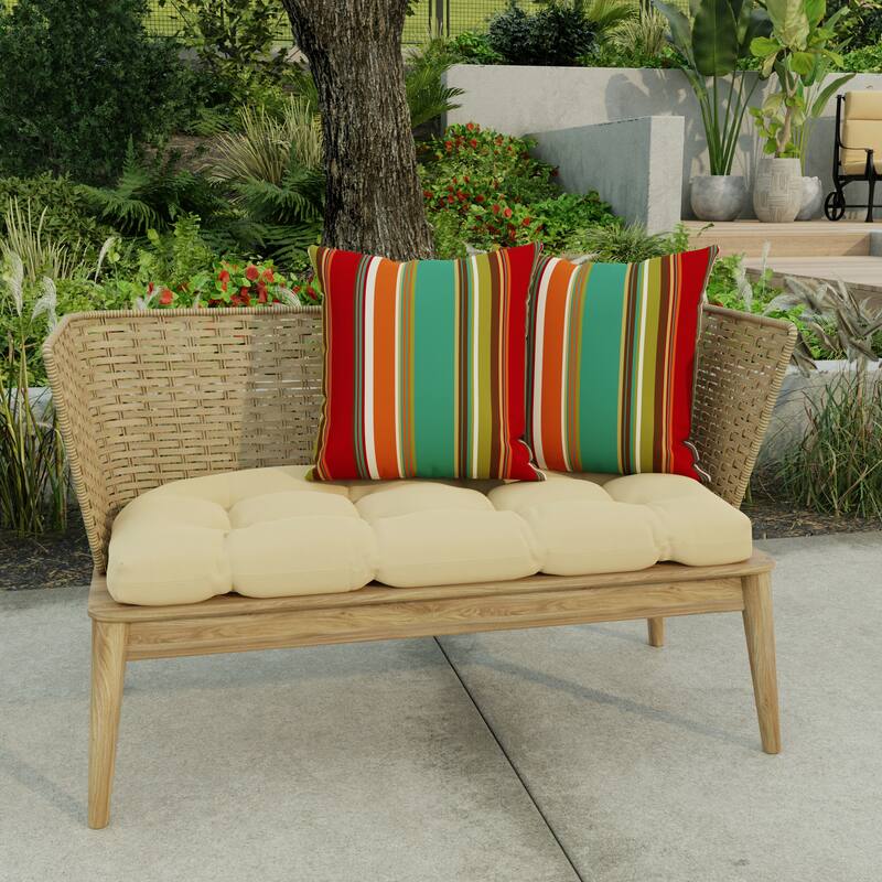 18" x 18" Outdoor Throw Pillow - Set of 2 - 18'' L x 18'' W x 4'' H
