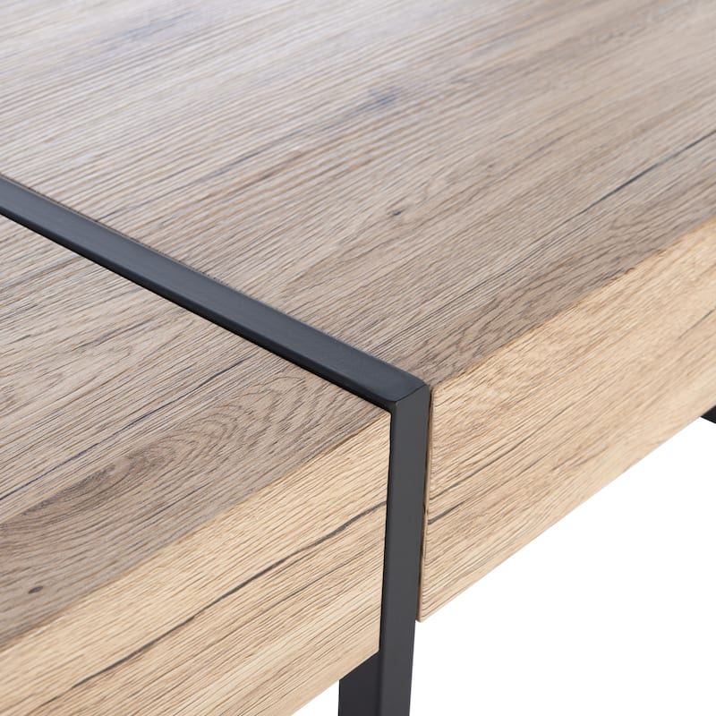 SAFAVIEH Tristan Modern Rustic Rectangular Coffee Table - 43.3" W x 23.6" L x 15.7" H - 43.3" W x 23.6" L x 15.7" H