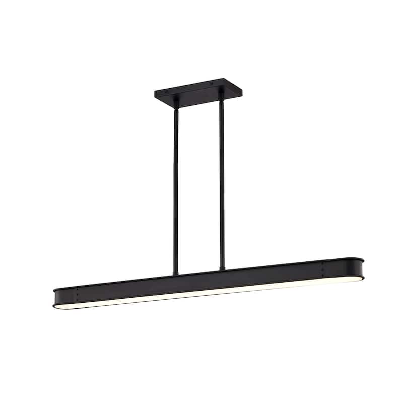 Longford 36 Inch LED Island Pendant Textured Black Acrylic Lens - Textured Black
