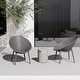 preview thumbnail 11 of 14, Set of 2 Modern Plastic Lounge Chair Plastic Legs with Polka Dots Spot Breathable for Patio Indoor Outdoor Use