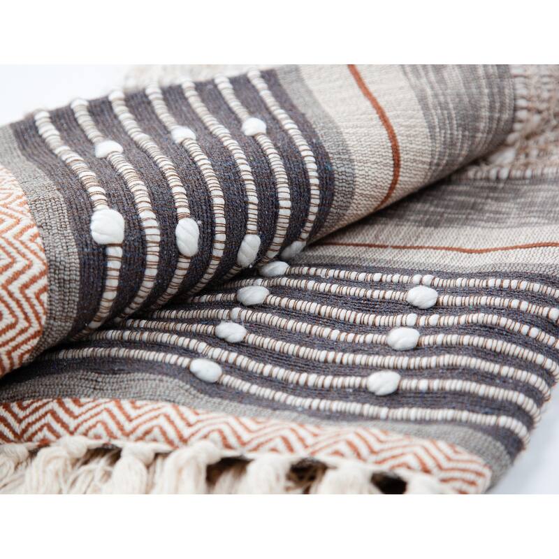 Tiba Multicolor Cotton Blend Throw