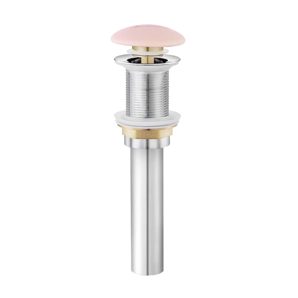 Ceramic Pop Up Drain W/O Overflow In Matte Pink - 8.87" x 2.87" 2.75"