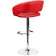 preview thumbnail 9 of 98, Chrome Upholstered Height-adjustable Rounded Mid-back Barstool