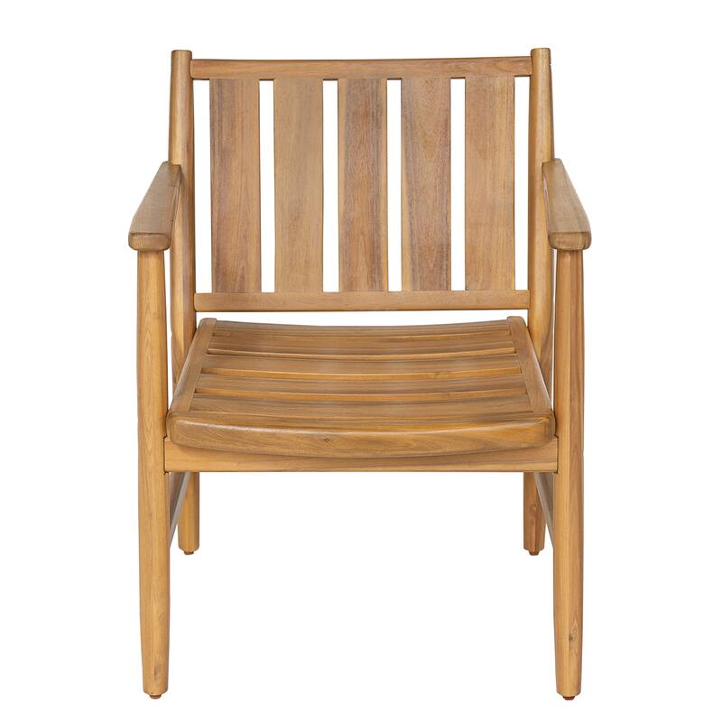 Christopher Knight Home - Modern Outdoor Acacia Wood Dining Chair Set with Weather-Resistant Frame (Set of 2)