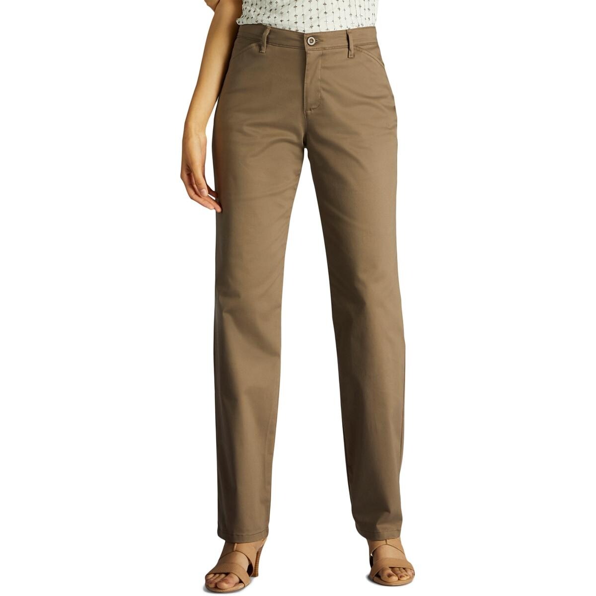 lee mid rise straight leg pants