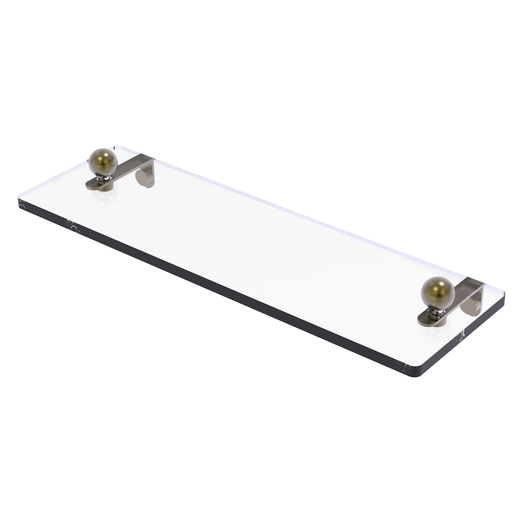 Allied Brass 16 Inch Glass Vanity Shelf with Beveled Edges