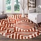 preview thumbnail 39 of 50, SAFAVIEH Amsterdam Selma Modern Rug 6'7" Round - Ivory/Terracotta - Round