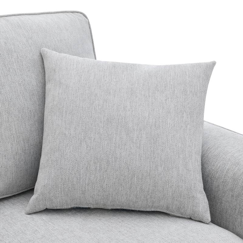 Furniture of America Maevy Chenille Sofa with Accent Pillows