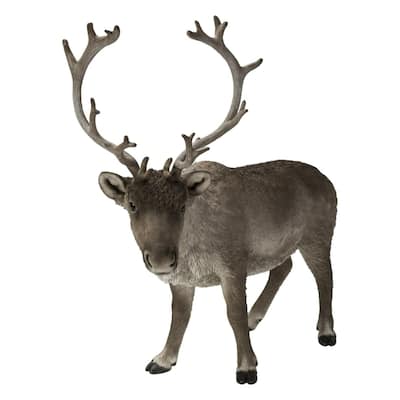 30" Standing Reindeer Outdoor Garden Statue