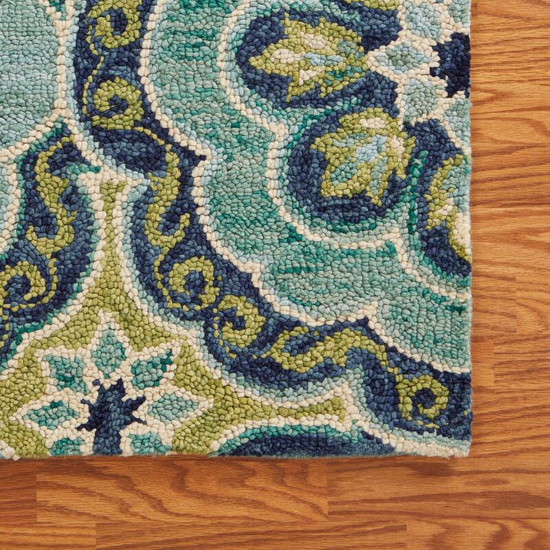 Sevita Dana Contemporary Medallion Hand-Tufted Wool Indoor Area Rug