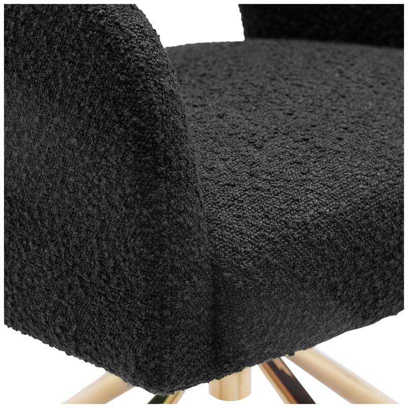 Boucle Polyester Upholstered Swivel Accent Chair - Stain Resistant (Set of 4)