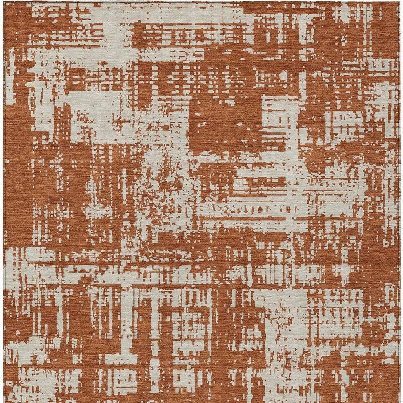 HomeRoots Abstract Transitional Rectangle Outdoor Rug