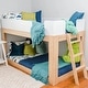 preview thumbnail 11 of 37, Mid-Century Modern Twin over Twin Low Bunk Bed Blonde/White
