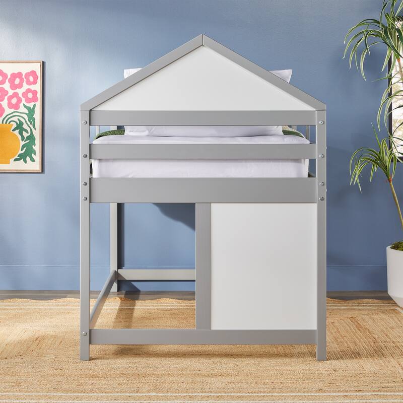 Walker Edison Wood Low Loft Bed