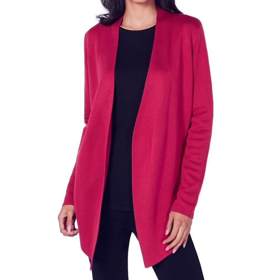 magenta long cardigan